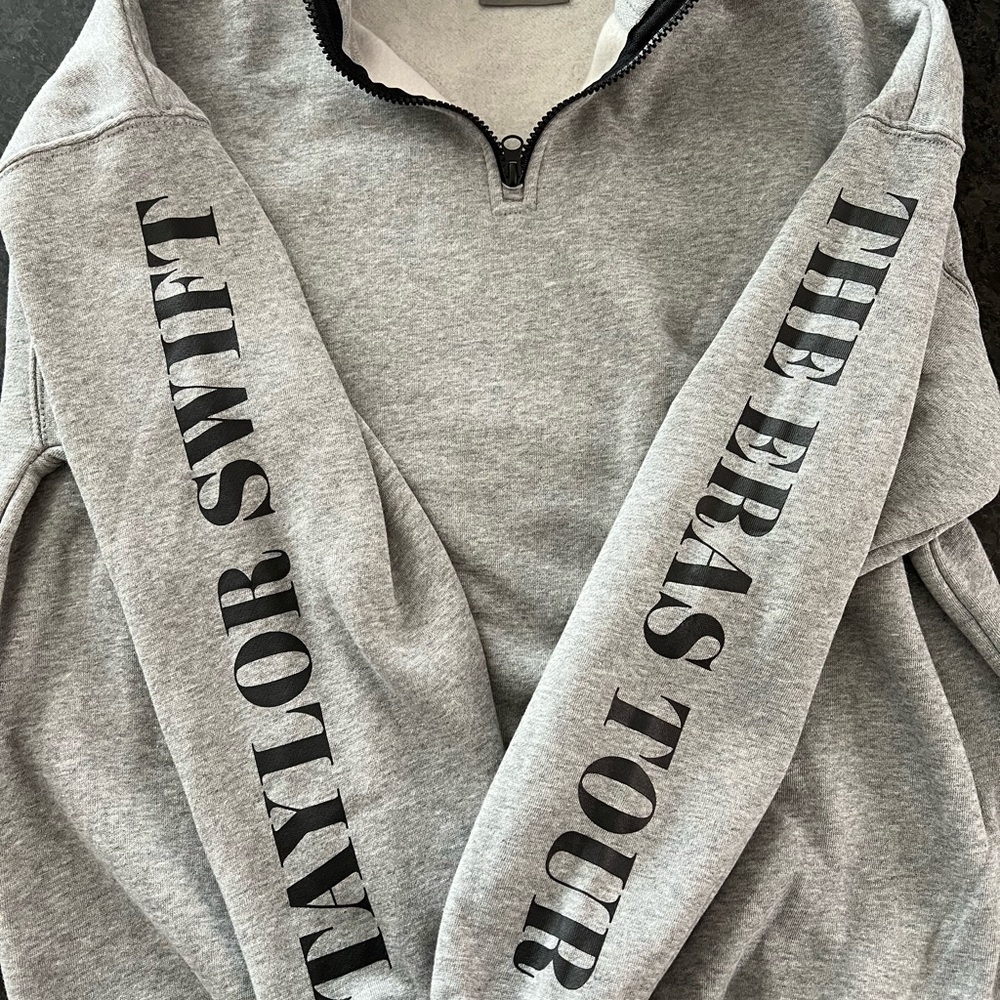 Taylor Swift Eras Tour Grey Quarter Zip
